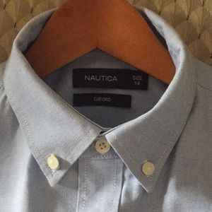 Boys' Nautica blue oxford dress shirt